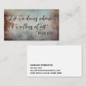 "生命斬新な冒険"のヘレン・ケラーの引用文です 名刺 (正面/裏面)