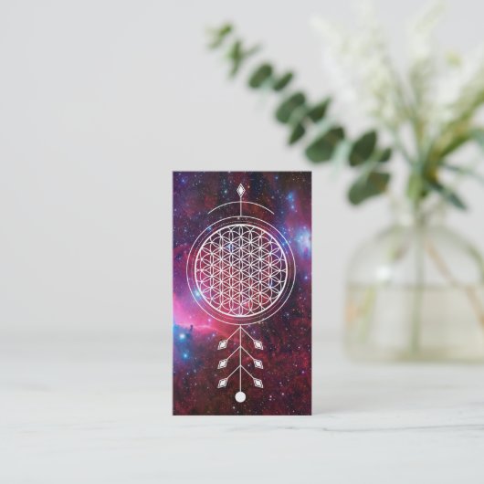 生命星雲のヨガの霊気の占星術の*~*の花 名刺 (スタンド正面)