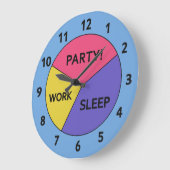 生命時計のパイ・チャート ラージ壁時計 (傾斜)