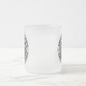 生命曇らされたガラスのマグの花 フロストグラスマグカップ (中央)