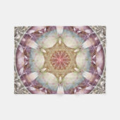 生命曼荼羅13のフリースブランケットの花 フリースブランケット (正面(横))