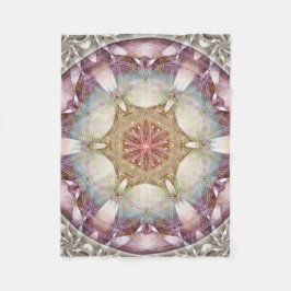 生命曼荼羅13のフリースブランケットの花 フリースブランケット