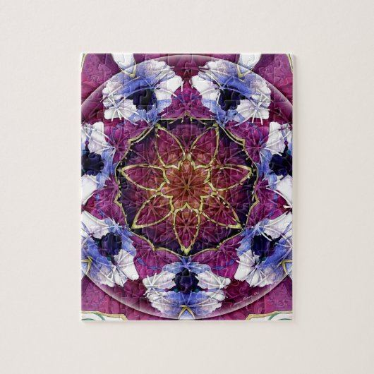生命曼荼羅8のギフトの花 ジグソーパズル (縦)