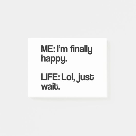 生命最低 ポストイット (正面)