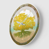 生命木及び地球大天国時計 ラージ壁時計 (傾斜)