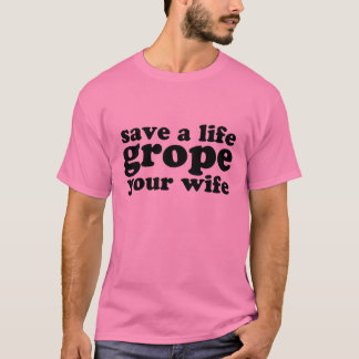 生命模索をあなたの妻救って下さい Tシャツ