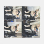 生命毛布媒体の幸運な第2のチャンス フリースブランケット (正面(横))