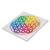 生命水晶の格子のチャクラの花 タイル (側面)