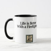 "生命消防士"はチョコレートとよりよいです実験室 マグカップ (左)