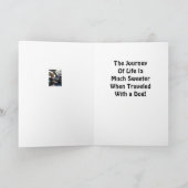 生命犬-挨拶状の旅行 カード (内部)