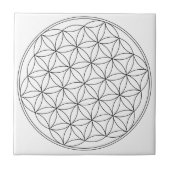 生命白の花 タイル (正面)