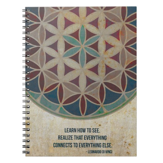 生命神聖な幾何学のノートの種 ノートブック (正面)