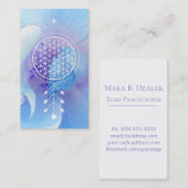 生命神聖な幾何学のヨガの霊気の*~*のばら色の花 名刺 (正面/裏面)