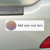 生命神聖な幾何学の記号- 1の花 バンパーステッカー (車上)