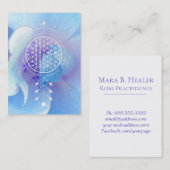 生命神聖な幾何学の霊気のヨガの*~*の花 名刺 (正面/裏面)