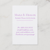 生命神聖な幾何学の霊気のヨガの*~*の花 名刺 (裏面)