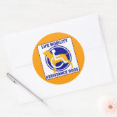 生命移動性の援助犬 ラウンドシール (封筒)