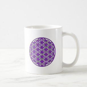 生命紫色の花 コーヒーマグカップ