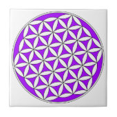 生命紫色の花 タイル (正面)