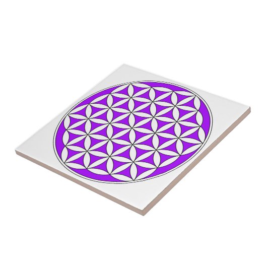 生命紫色の花 タイル (側面)