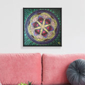 生命絵を描の聖幾何学の手の花 キャンバスプリント (インサイチュ (リビング))