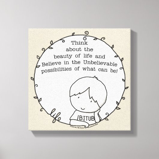 生命美しい キャンバスプリント (正面)