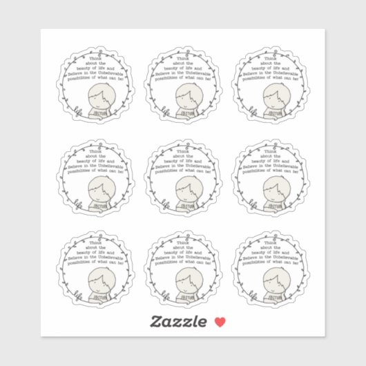 生命美しい シール (シート)