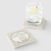 生命美しい ストーンコースター (横)