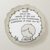 生命美しい ラウンドクッション (裏面)