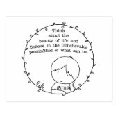 生命美しい ラバースタンプ (インプリント)