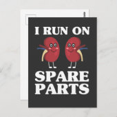 生命腎臓寄贈者への皮肉な腎臓 ポストカード (正面/裏面)