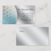 生命自然の名刺の銀の花 名刺 (正面/裏面)