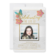 生命花の蝶写真の招待のお祝い