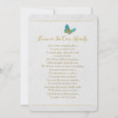 生命花の蝶招待状のお祝い 招待状 (裏面)