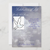 生命葬儀の招待状またはプログラムのお祝い 招待状 (正面)