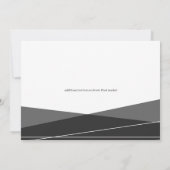 生命葬式を祝うモダンな黒及び白 サンキューカード (裏面)