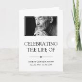 生命葬式プログラムの最小主義のお祝い プログラム (正面)