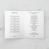 生命葬式プログラムの灰色のミニマルなお祝い プログラム (内部)