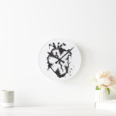 生命解剖学上の星ハート ラウンド壁時計 (ホーム)