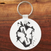 生命解剖学的ハート キーホルダー (正面)