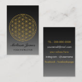 生命記号のヨガのBussinesカードの花 名刺 (正面/裏面)