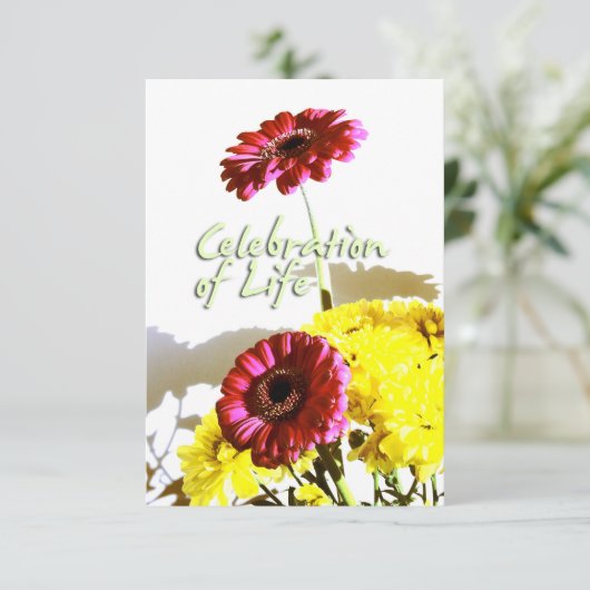 生命記念物Iの春の花束のお祝い 招待状 (スタンド正面)