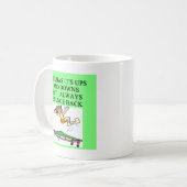 生命跳ねるトランポリンの冗談 コーヒーマグカップ (正面左)