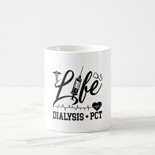 生命透析+ PCT透析ナース技術者 コーヒーマグカップ (中央)