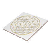 生命金ゴールドラインの花 タイル (側面)