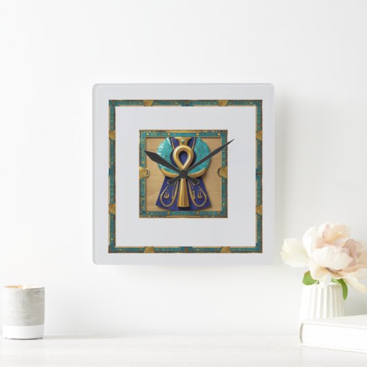 生命鍵 スクエア壁時計 (ホーム)