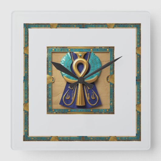 生命鍵 スクエア壁時計 (正面)