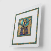 生命鍵 スクエア壁時計 (傾斜)