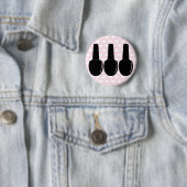 生命黒のマニキュアのためのマニキュアは芸術をびん詰めにします 缶バッジ (インサイチュ)