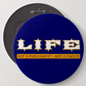 生命: ない罰選択ではなく 缶バッジ (正面&裏面)